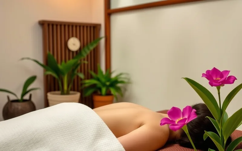 Giường massage đang được bảo dưỡng tại nhà