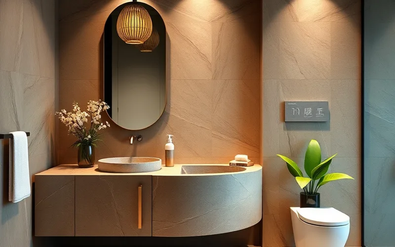 Lavabo bồn rửa trong nhà tắm, ống thoát nước đang được kiểm tra